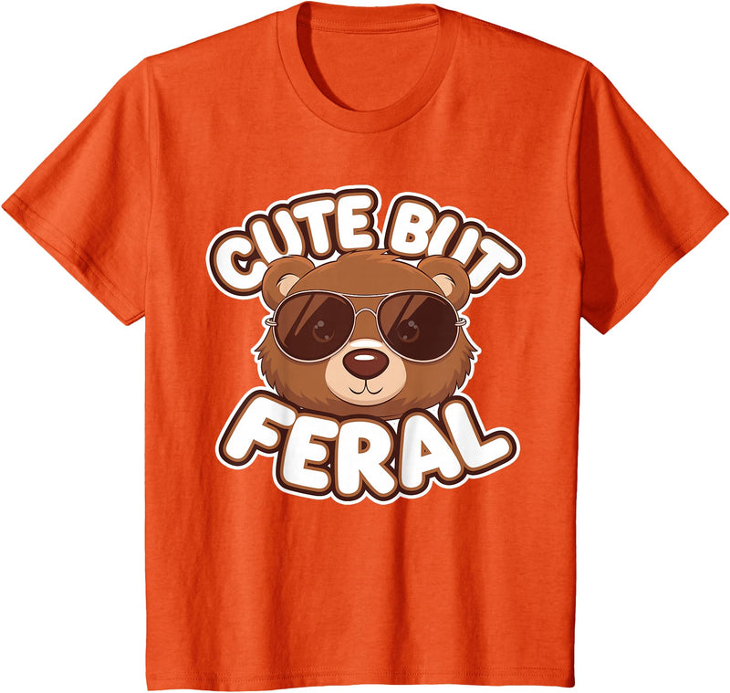 Kids Brown Bears Shirts Cute Brown Bear Kids T-Shirt - Orange