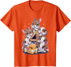 4th Birthday Bunny Rabbit Girl Birthday Age 4 T-Shirt in Orange