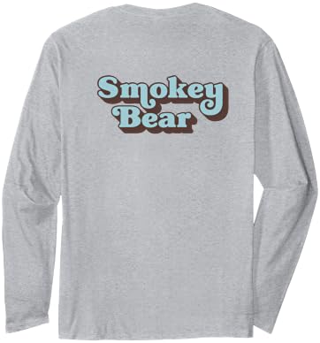 JKLM Smokey Bear Officially Licensed Long Sleeve T-Shirt - size chart