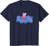 Peppa Pig Happy Centered Design T-Shirt - Navy Blue