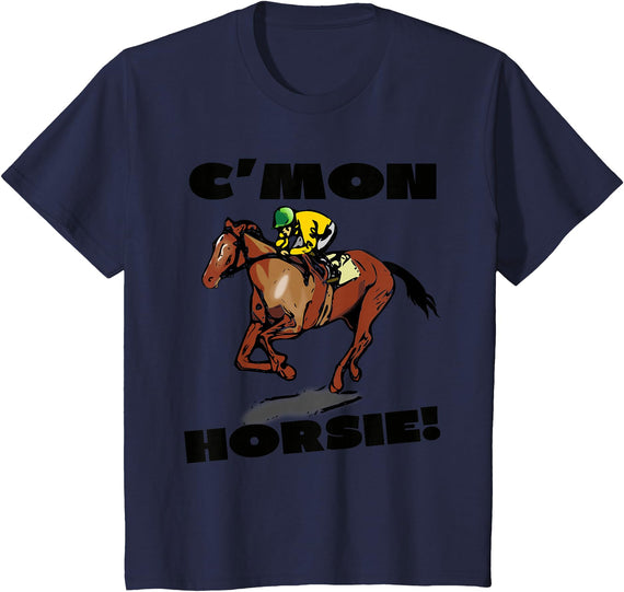 Horse Racing Shirts 101 Horse Racing Races Track T-shirt Boys Girls Youth Child T-Shirt - Navy Blue