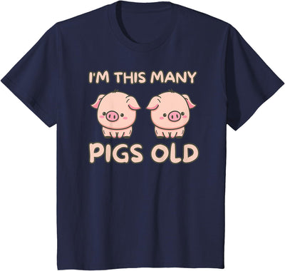 I'm This Many Pigs Old - 2nd Birthday Pig 2 Years Old Bday T-Shirt