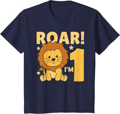 Kids 1st Birthday Lion 1 Year Old Cub Lion T-Shirt