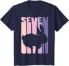 7th Birthday Gift Bunny Rabbit Fan 7 Years Old Girl T-Shirt in Navy Blue