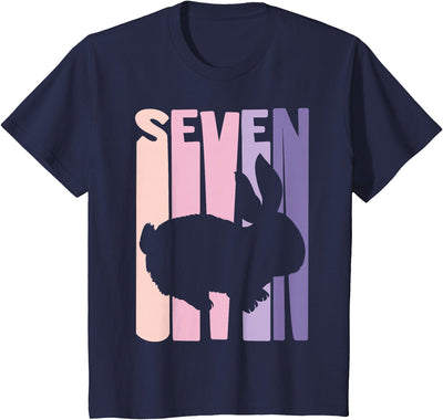 Seven Retro Stripes Rabbit Silhouette T-Shirt