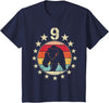 9 Years Old Birthday Bear Lovers Bear Birthday 9 Year Old Boy Girl Bear 9th Birthday T-Shirt - Navy Blue