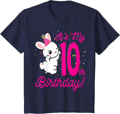 It's My 10th Birthday Bunny in a Party Hat Tee