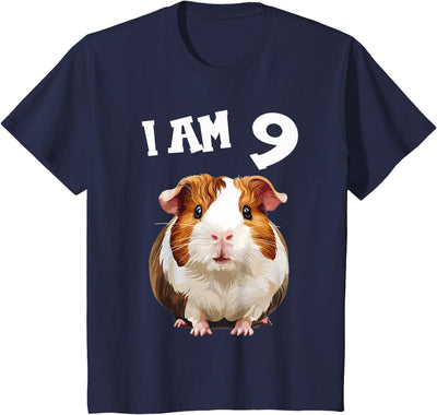 9 Years old 9 birthday Guinea Pigs Boy Girl Guinea Pig T-Shirt