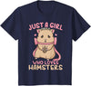 Kids Hamster Just A Girl Who Loves Hamsters T-Shirt - Navy Blue