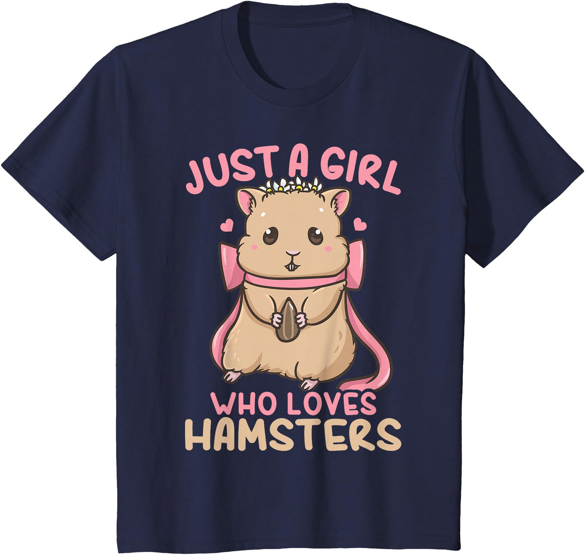 Kids Hamster Just A Girl Who Loves Hamsters T-Shirt - Navy Blue