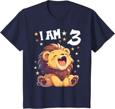 3 Years old 3 birthday Lions Boy Girl Lion T-Shirt