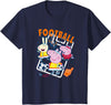 Peppa Pig Football Group Shot T-Shirt - Navy Blue