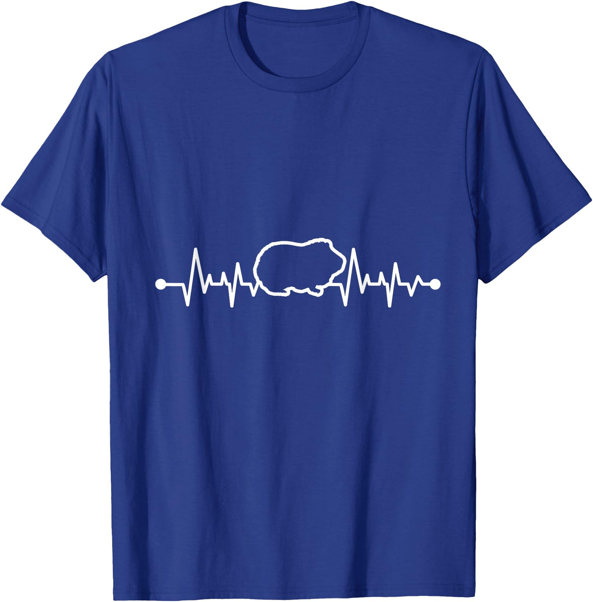Animal Tee & Guinea Pig Animal Furry Potato Heartbeat Guinea Pig T-Shirt - Royal Blue