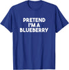 Lazy Blueberry Halloween Costume Pretend I'm a Blueberry Funny Lazy Halloween Costume T-Shirt - As Pictured