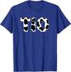 Zynx Matching Family Cow Birthday Matching Cow Birthday Cow Print Pattern Tio T-Shirt - Royal Blue