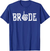 Skull Skeleton Halloween Wedding Bachelorette Bride Skeleton Ring Finger Halloween Wedding Bachelorette T-Shirt - Royal Blue