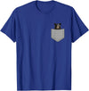 Funny Black Bear In Your Pocket Co Funny Black Bear In Your Pocket Animal T-Shirt - Royal Blue