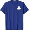 Arctic Polar Bear Gifts And Tees Polar Bear In a Pocket Cute Pocket Polar Bear T-Shirt - Royal Blue