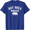 Cali Retro Tees Bay Area San Francisco Oakland Berkeley California 510 Bear T-Shirt - Royal Blue