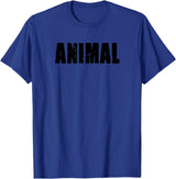 Animal Gym Rabbit Workout Bodybuilding Fitness T-Shirt in Royal Blue