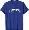 Day Trading Gifts Stocks Stock Trader Bull Bear Heartbeat Trading T-Shirt - Royal Blue