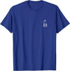 The Giraffe Apparel Co Giraffe Minimalist Badge Patch Line Art Animal T-Shirt - Royal Blue