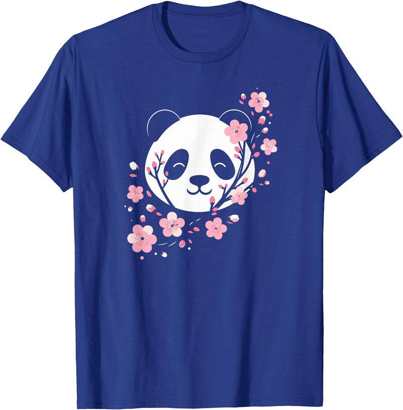Panda Lover Washington DC Souvenirs Cherry Blossom Panda Cute Minimalist Giant Panda Bear T-Shirt - Royal Blue