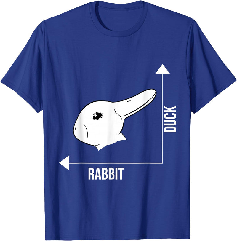 Rabbit Duck Illusion Philosopher T-Shirt in Royal Blue