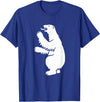 Trendy Greenland Symbol Gifts Coat of Arms Polar Bear Greenland Print T-Shirt - Royal Blue