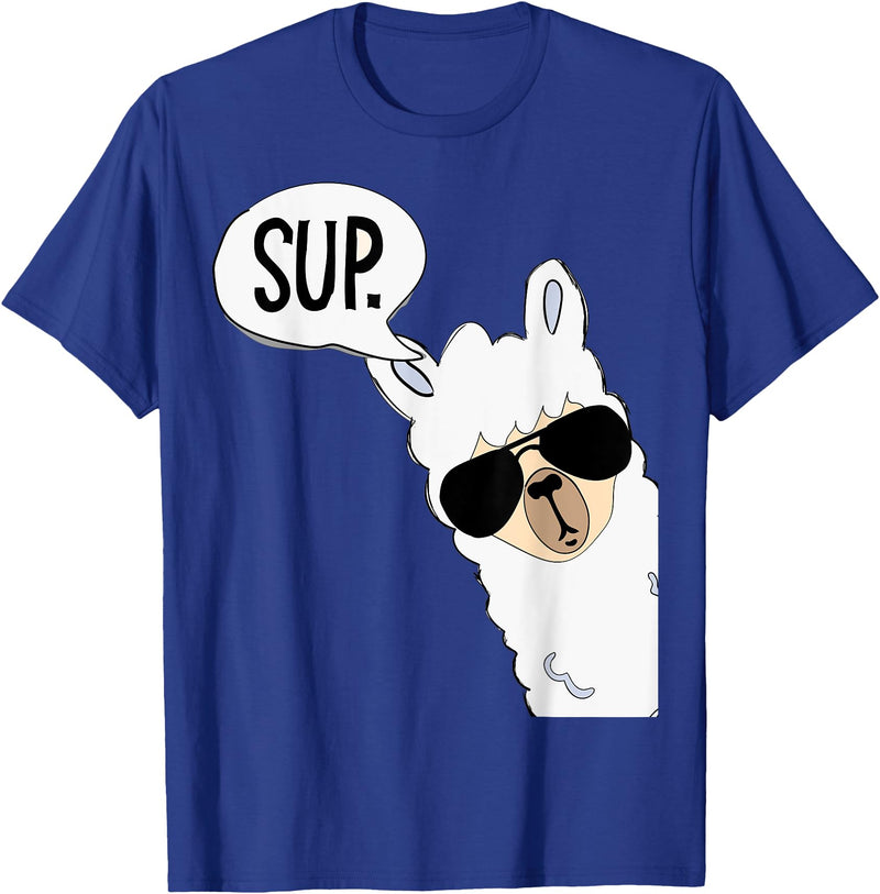 Funny Alpaca Gifts Accessories Alpaca Llama Sup T-Shirt - Royal Blue