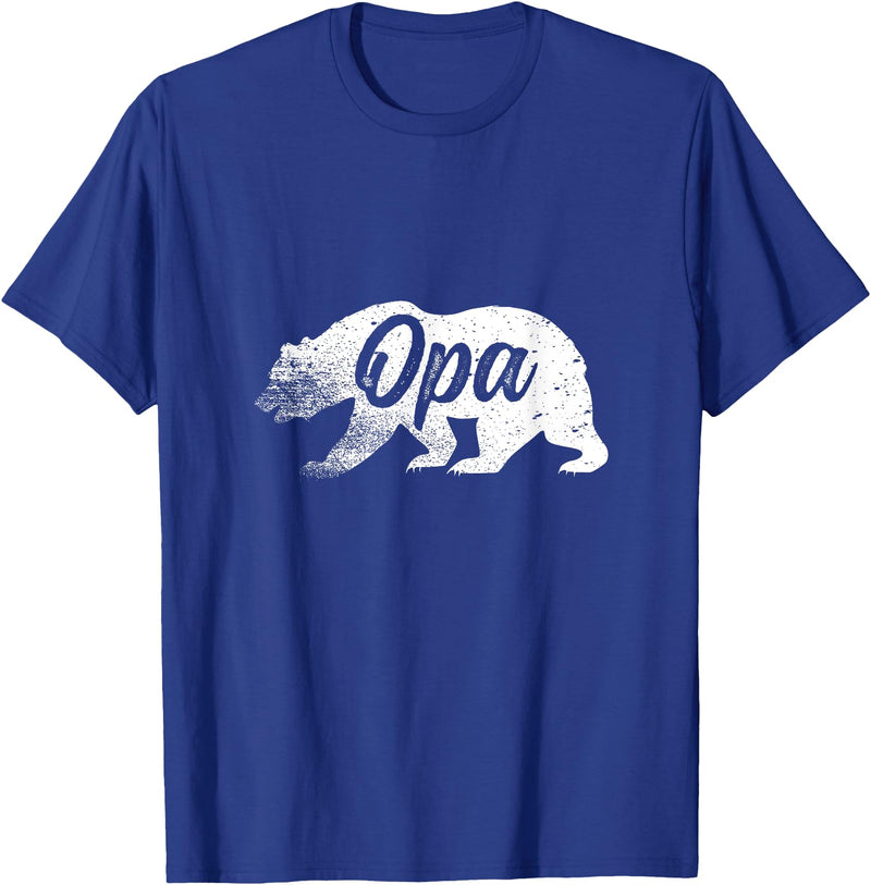 TheBearFamily Tees Opa Bear Fathers Day Shirt For Your Grandpa T-Shirt - Royal Blue