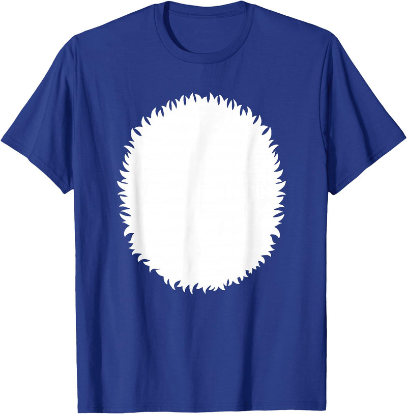 Animal Fur Costume Dress Up Shirts Panda Belly Skunk White Polar Bear Halloween Costume Shirt T-Shirt - Royal Blue