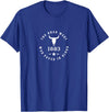 Letterboard Inspired 1883 The Road West Was Paved In Blood Cow Skull T-Shirt - Royal Blue