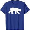 Walking Polar Bear T-Shirt - Royal Blue