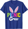 Picnic Crew, Easter Picnic, Matching Easter Rabbit Ears T-Shirt in Royal Blue