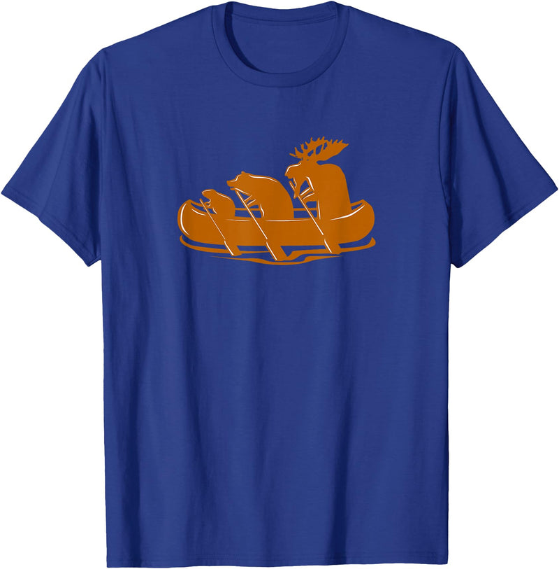 Canoe Gifts Men Women I Vicoli Merch Canoeing Beaver Bear Moose Canoe Team Funny T-Shirt - Royal Blue