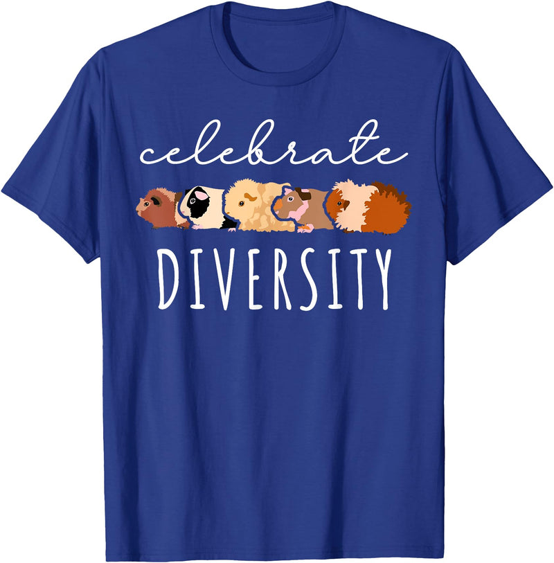 Celebrate Diversity Guinea Pig T-Shirt - Royal Blue