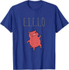 Things by Sally Stuff by Sally: EIEIO Dancing Pig Fun T-Shirt T-Shirt - Royal Blue