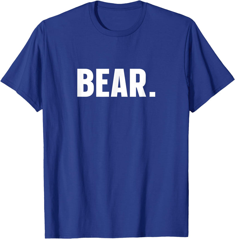 indecent Words BEAR Simple Word BEAR T-Shirt - Royal Blue