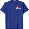 LOVE OF BUFFALO HEART CITY APPAREL I LOVE HEART BUFFALO NY T-Shirt - Royal Blue