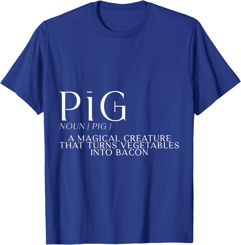 Bacon FH Pig, A Magical Creature That Turns Vegetables Into Bacon --- T-Shirt - Royal Blue