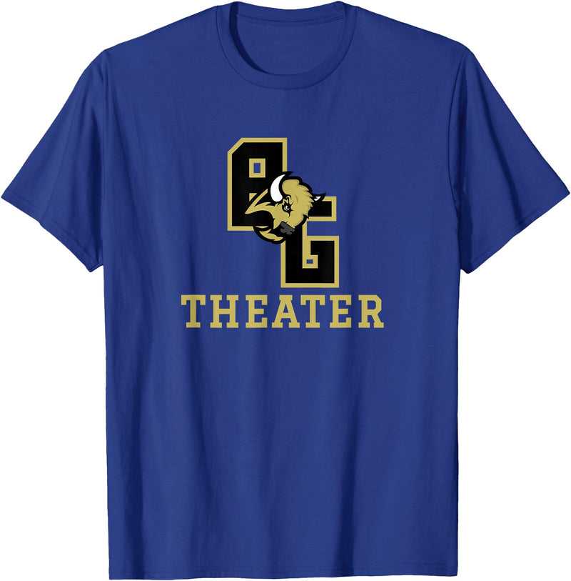 Buffalo Gap High School, Swoope, VA 24479 Buffalo Gap High School Bison Theater T-Shirt - Royal Blue
