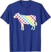 Rainbow Cow Shop Rainbow Cow Dots, Colorful Cow Print for Cow Lovers T-Shirt - Royal Blue