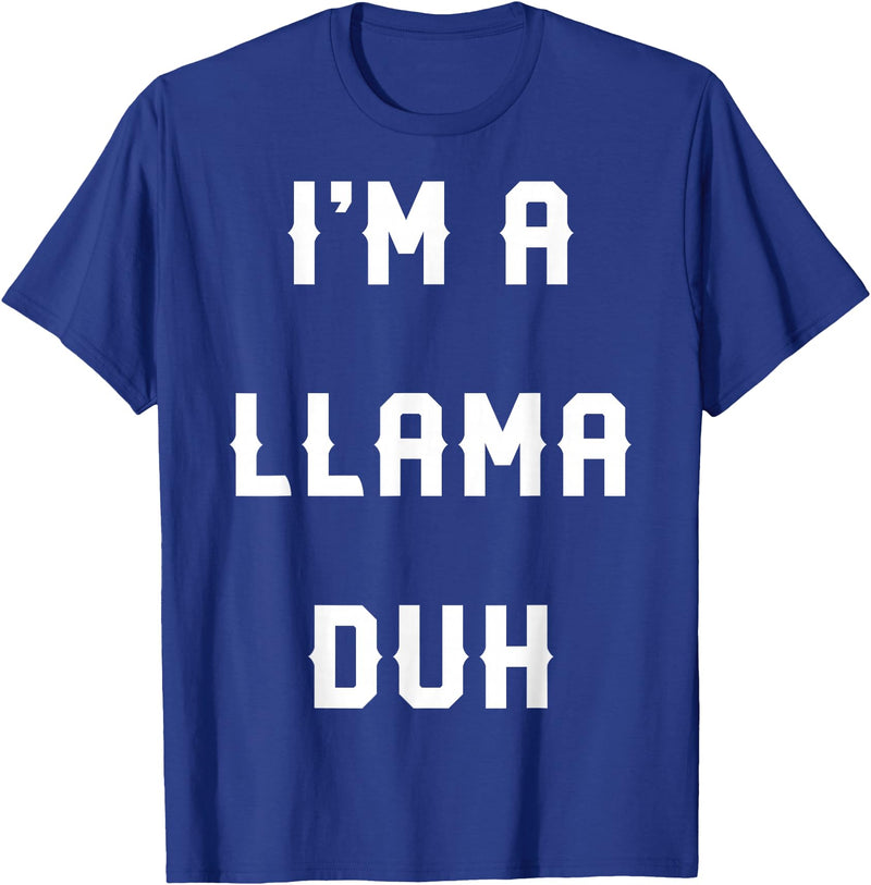 Halloween Costumes MV&SG Halloween Easy Llama Costume Shirts, I'm A Llama Duh T-Shirt - Royal Blue