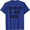 CAT COW CHIVALRY IS NOT DEAD T-Shirt - Royal Blue