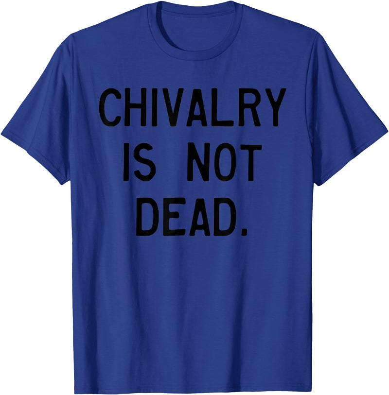 CAT COW CHIVALRY IS NOT DEAD T-Shirt - Royal Blue