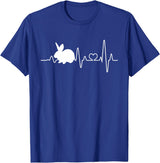 Bunny Heartbeat Pulse Rabbit T-Shirt in Royal Blue
