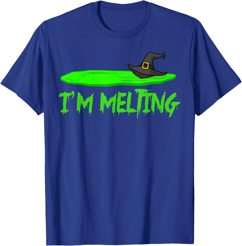 Miftees Halloween Tees I'm Melting funny Halloween Melting Witch T-Shirt - Royal Blue