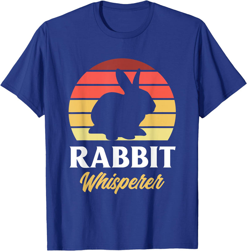 Rabbit Whisperer Funny Bunny Lover Bunny Pet Owner T-Shirt in Royal Blue