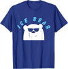 Global Warming Awareness Arctic Winter Ice Ice Bear with Sunglasses Polar Bear Plunge T-Shirt - Royal Blue